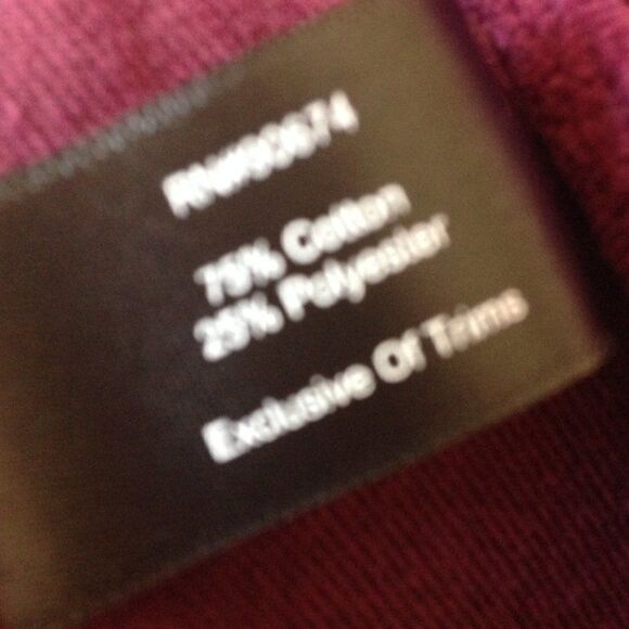 Boston Proper Velour Racer Stripe Wine Warm-Up Jacket Large - Picture 5 of 7